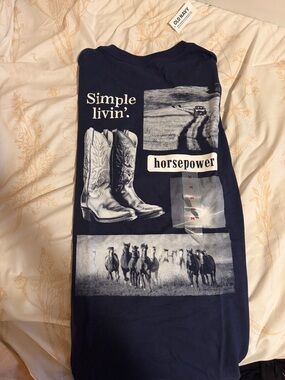 Old Navy Navy 'Simple Livin' Horsepower' Graphic Tee